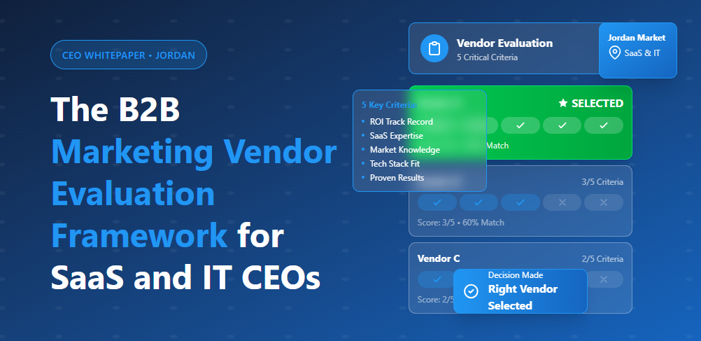 The B2B Marketing Vendor Evaluation Framework for SaaS and IT CEOs